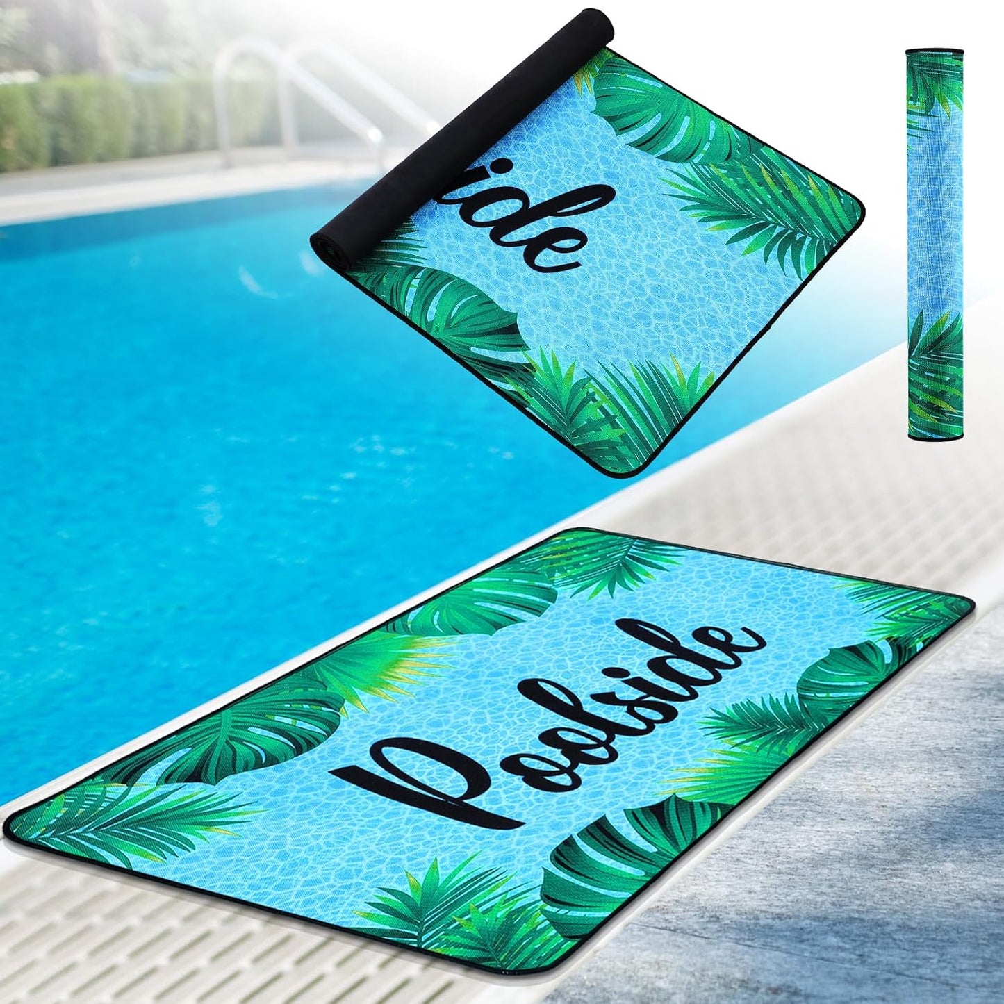 Tapete antiderrap para piscina 24x48" con drenaje