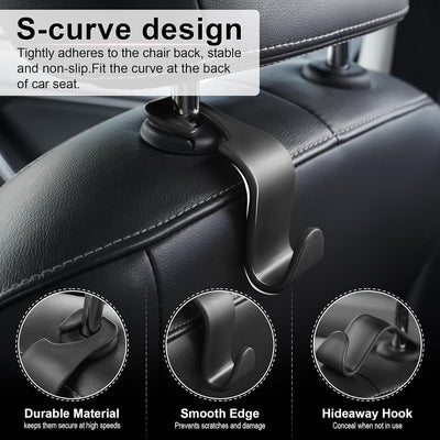Gancho reposacabezas asiento auto organizador bolsos paquete 4