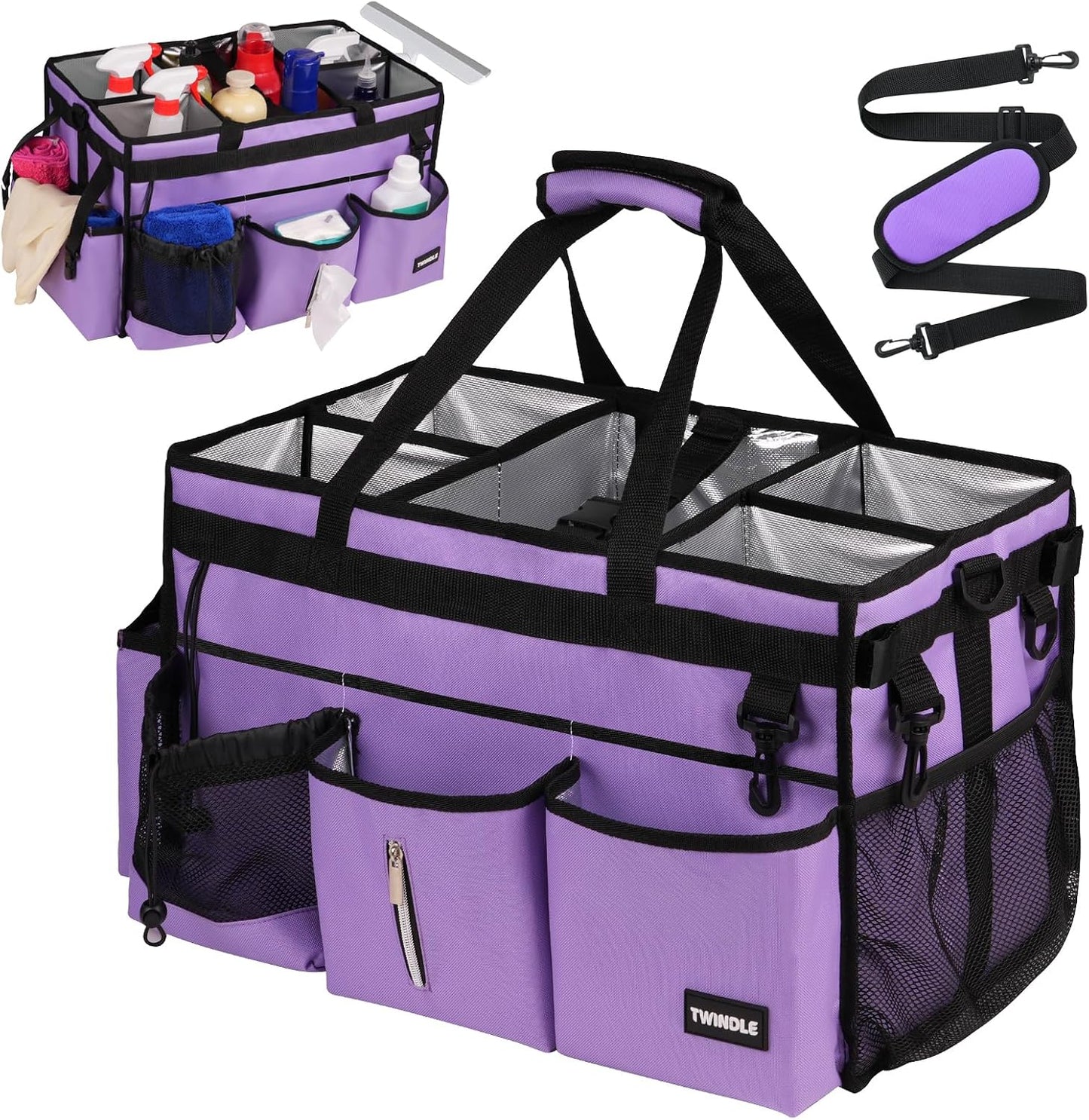 Bolsa limpieza extra grande con divisor y correa ajustable