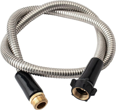 Manguera jardín acero inox 6ft conector latón flexible