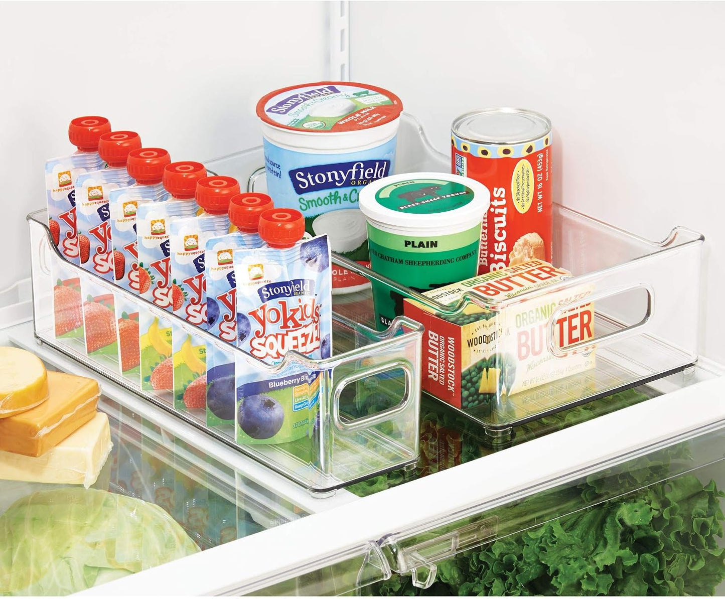 Contenedores plástico cocina con asas para frutas y yogur
