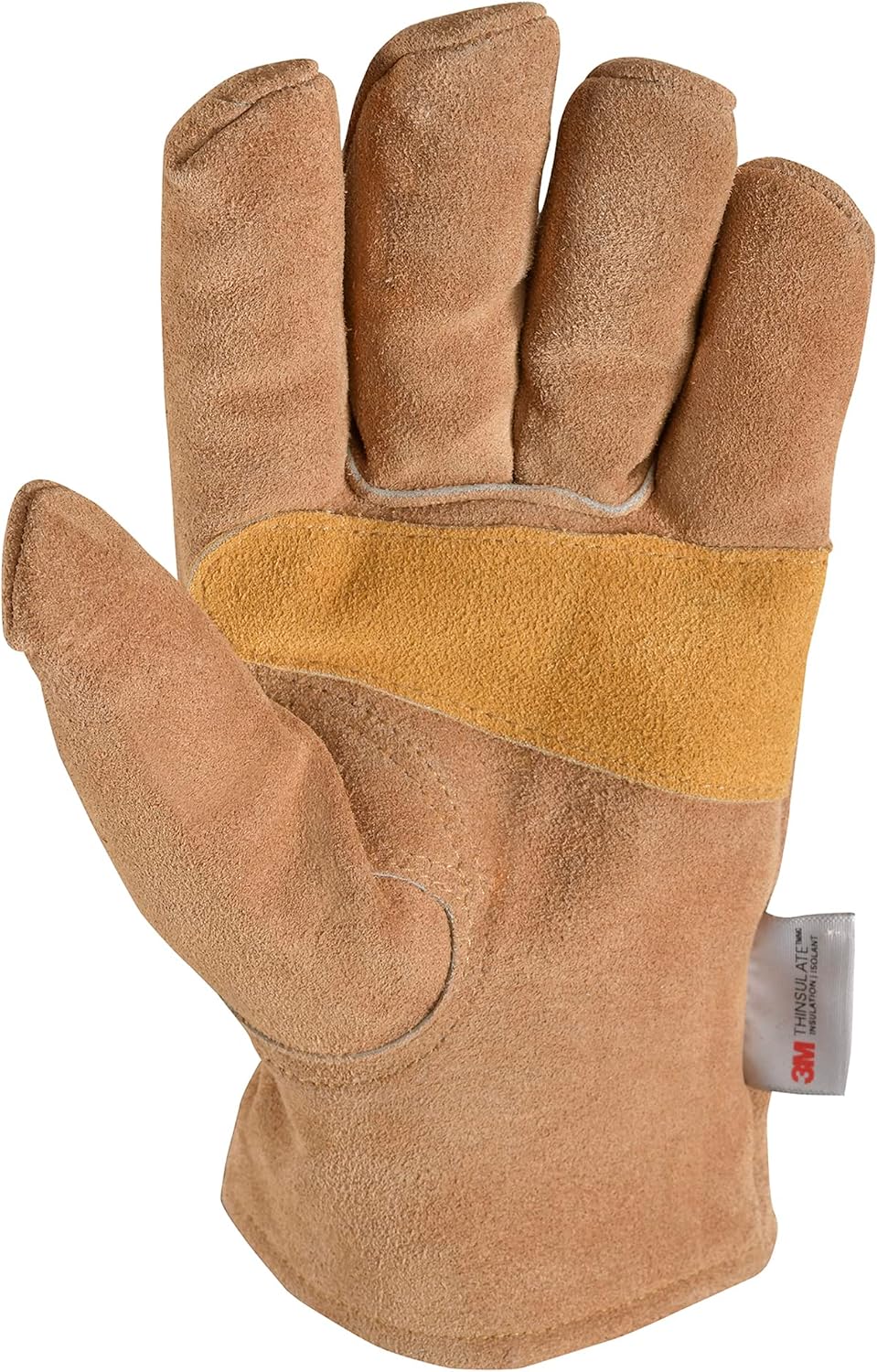 Guantes trabajo piel vaca aislados invierno mediano marrón