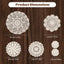 Set 6 manteles redondos encaje algodón beige para hogar
