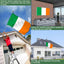 Bandera Irlandesa 3x5" Exteriores Doble Cara Resistente