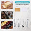 Set accesorios charcutería cuchillos queso pinzas