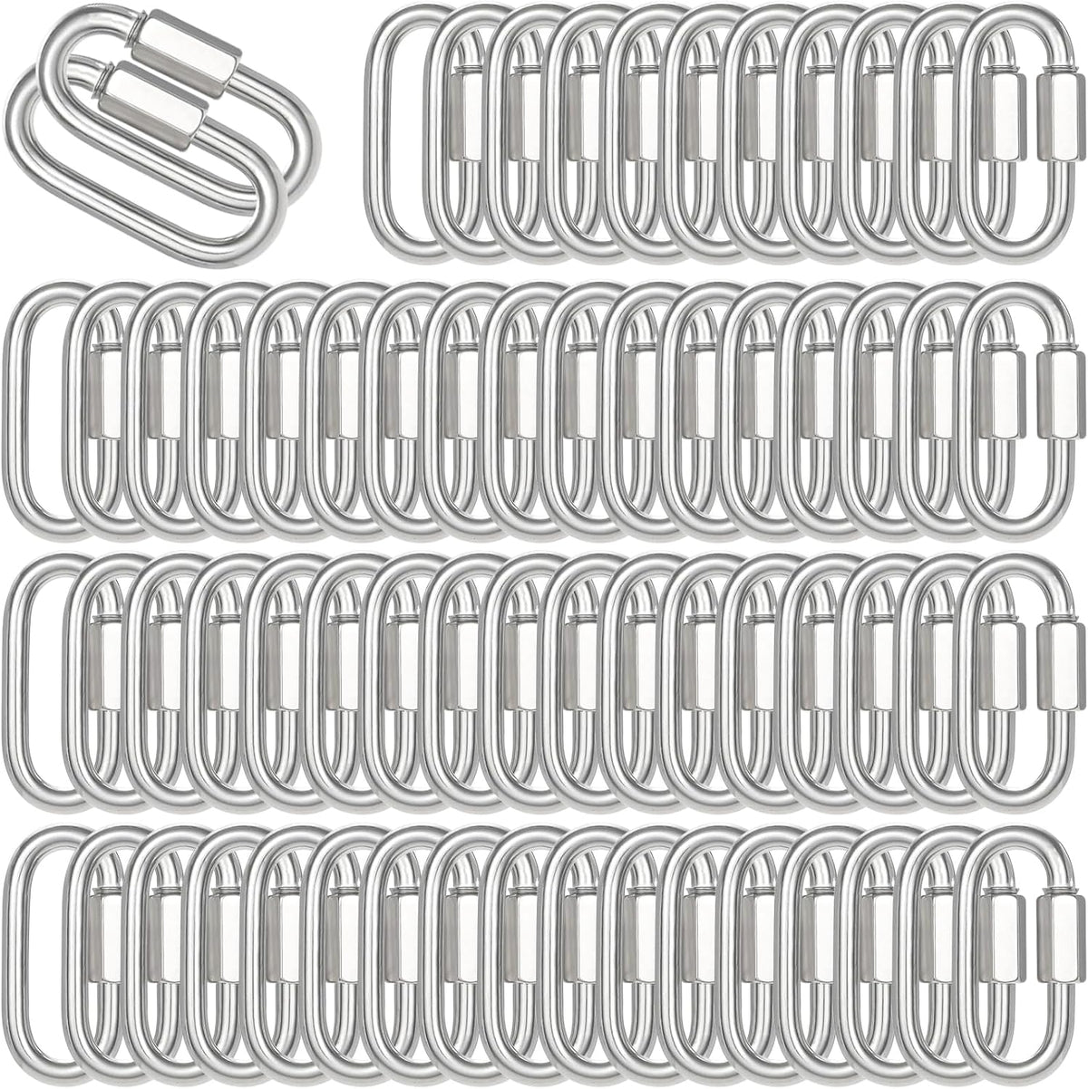 200 Conectores Cadena Eslabones 2pulg Acero Galvanizado M5
