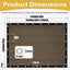 Tela sombra 90% protección solar ojales 3x6ft color moca