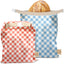 Set bolsas reutiliz. para pan Gingham