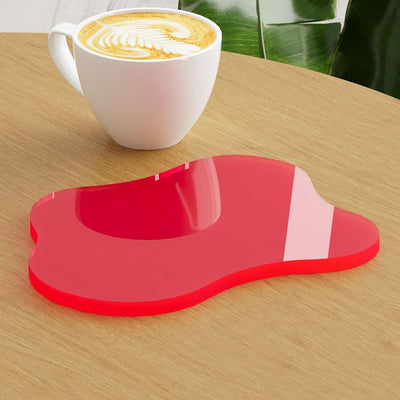 Posavasos acrílicos nube transparente para café y escritorio