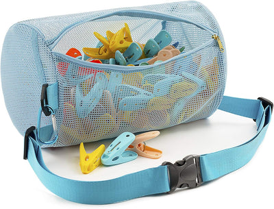 Bolsa red con cremallera tendedero tela transpirable azul