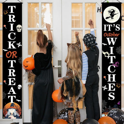Cartel puerta Halloween 70pulg reutilizable interior y exterior