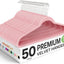 50 Ganchos Terciopelo Rosa Antideslizantes Percha