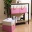 2 Pzas Cubos Almacenamiento Tela Lino 13x13" Plegables