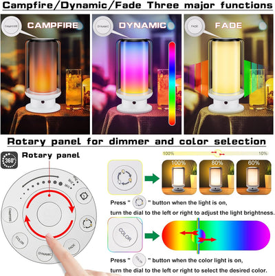 Lámpara mesa LED cambia color regulable con control remoto