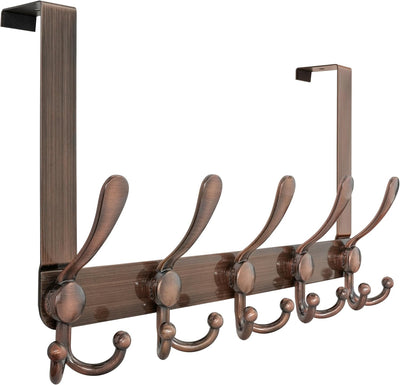Gancho puerta acero inox 5 ganchos triples Cobre antiguo