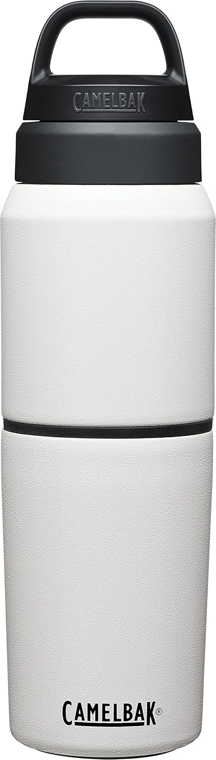 Botella agua acero inox con taza viaje