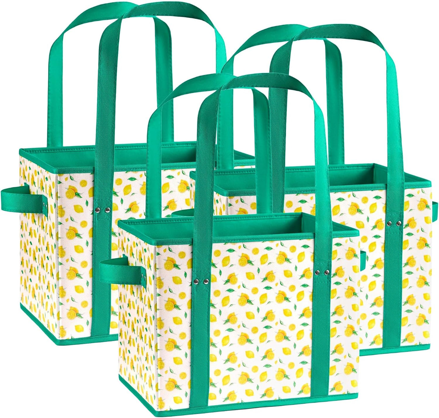 3 Pzas Bolsas Reutiliz. con Asas Reforzadas Impermeables