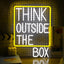 Letrero neón LED Think Outside The Box estudio