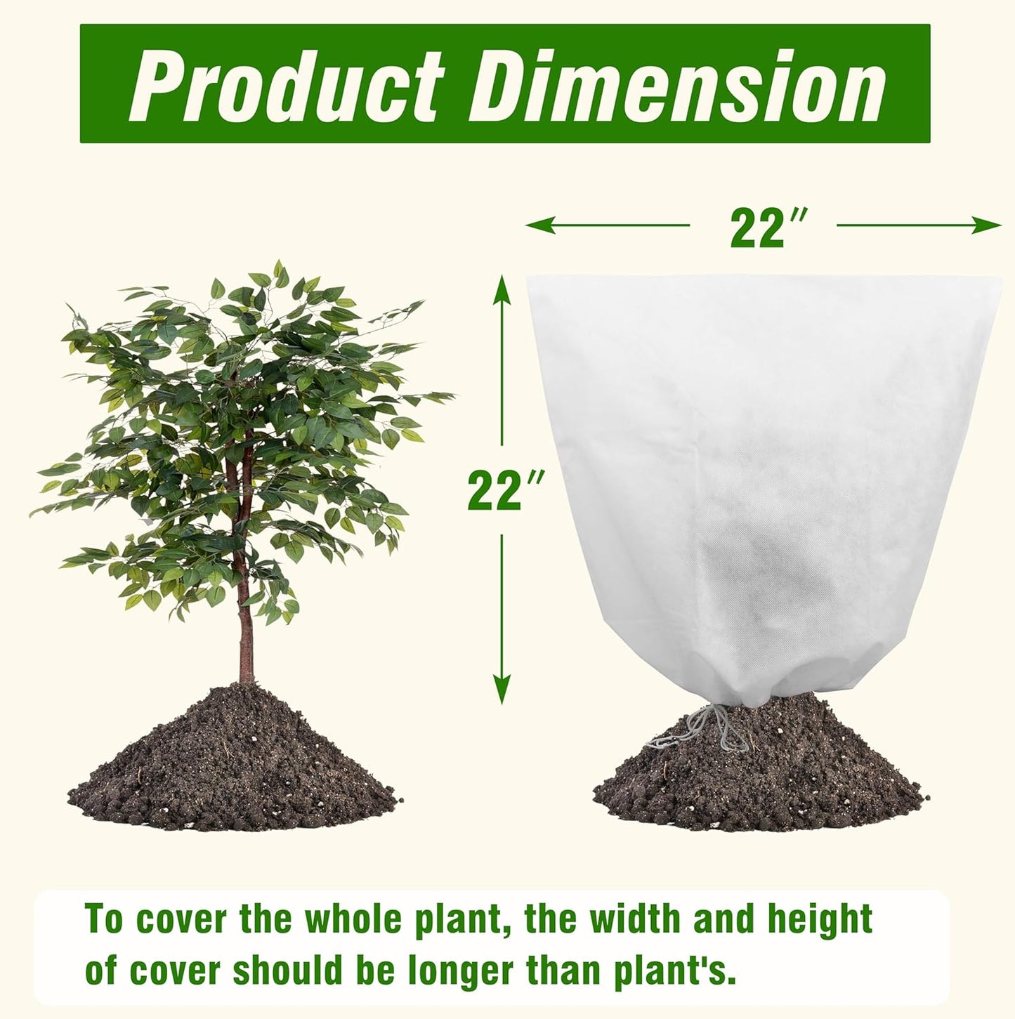 5 Cubiertas para plantas con cordón protección invierno