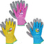 Guantes jardinería niños 5-7 años suaves amarillos 3 pares