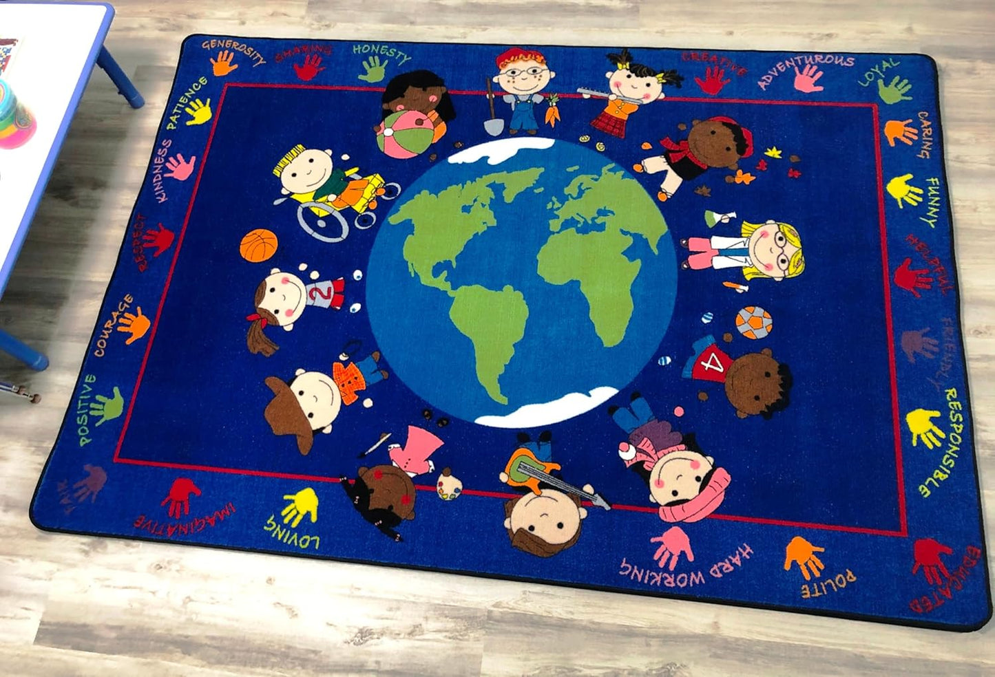 Alfombra rectangular 4x6ft personajes del mundo
