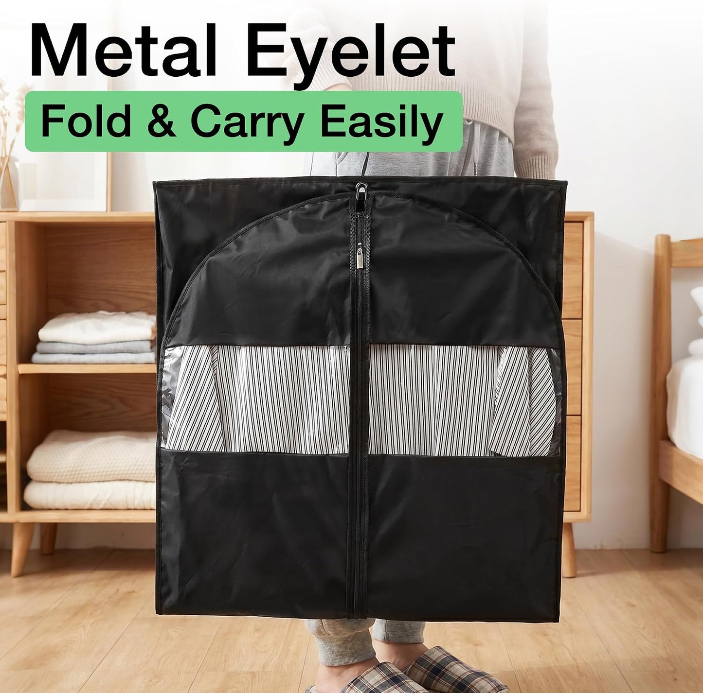 Bolsas plegables con ventana 65" set 3