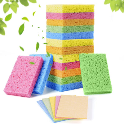 15 Esponjas Celulosa Cocina 5 Colores No Rayan Biodegradables