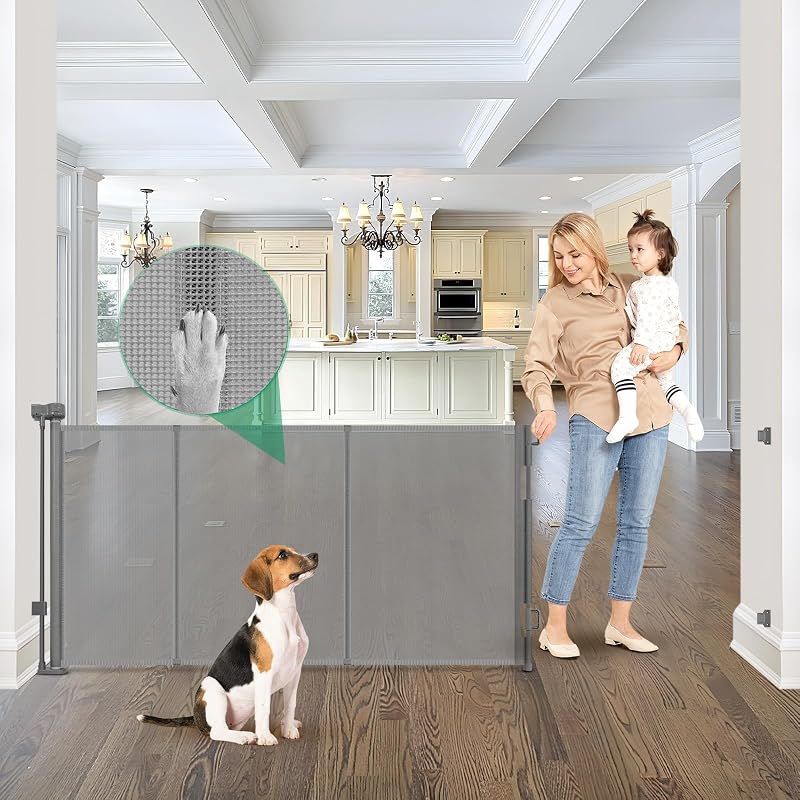 Puerta retráctil para mascotas 85" ancho malla