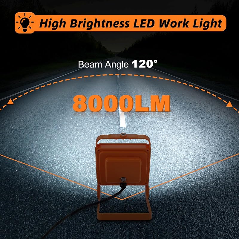 Luz trabajo LED 50W IP65 ajustable 5000K set 2