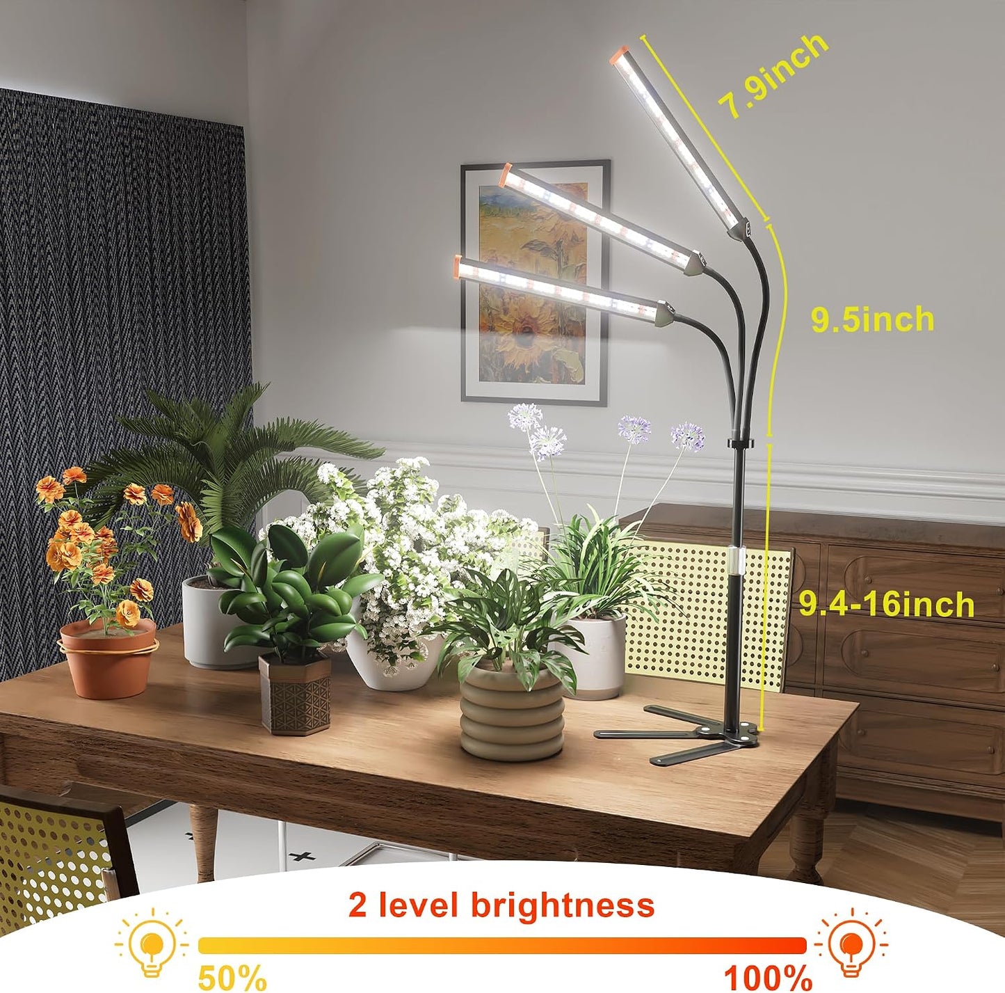 Luz cultivo espectro completo 5000K LED para suculentas