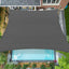 Toldo cuadrado 8x12ft para patio terraza gris oscuro