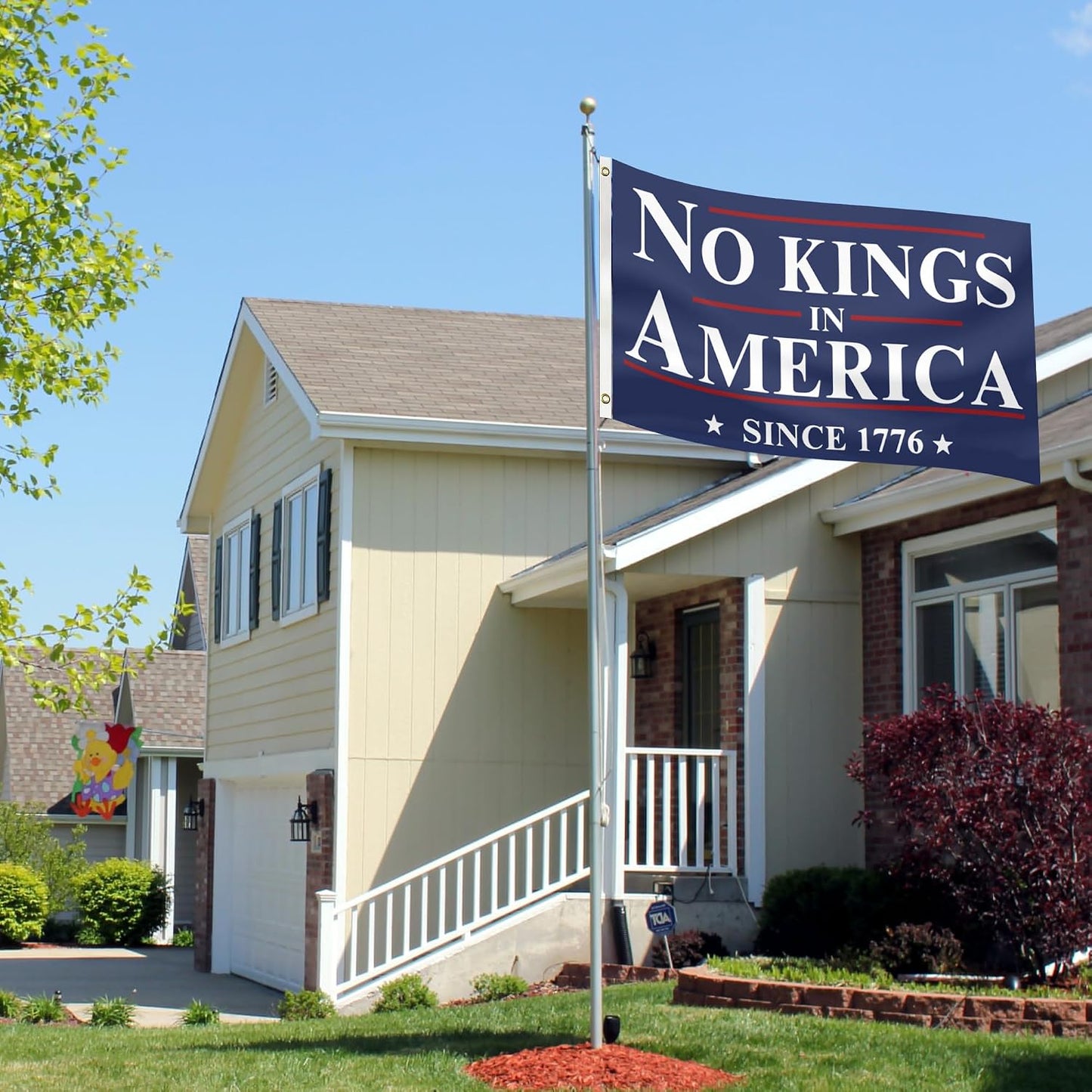 Bandera No Kings In America 3x5ft anti47 con ojales exterior