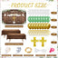 Kit decoración bautizo 75 pzas mantel globos cruz