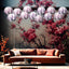 13 Faroles Papel Chino 12pulg Flor Cerezo Rojo Decoración Año Nuevo