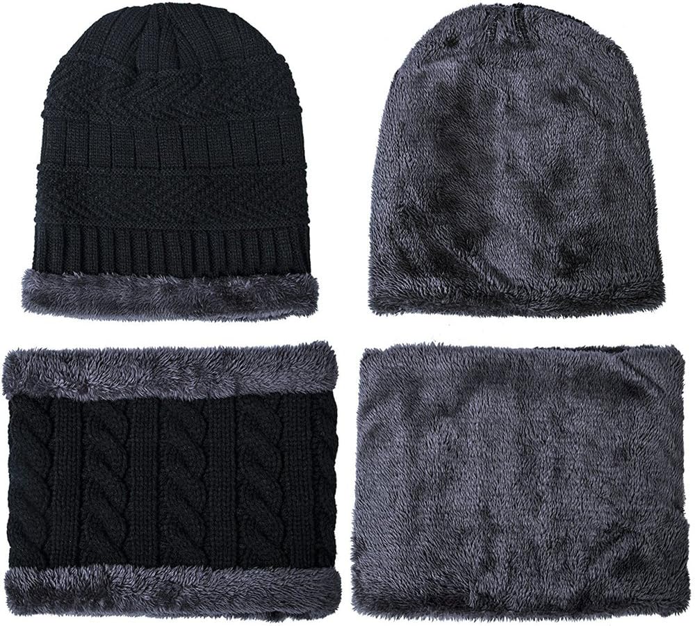 Conjunto gorro bufanda guantes invierno calavera azul