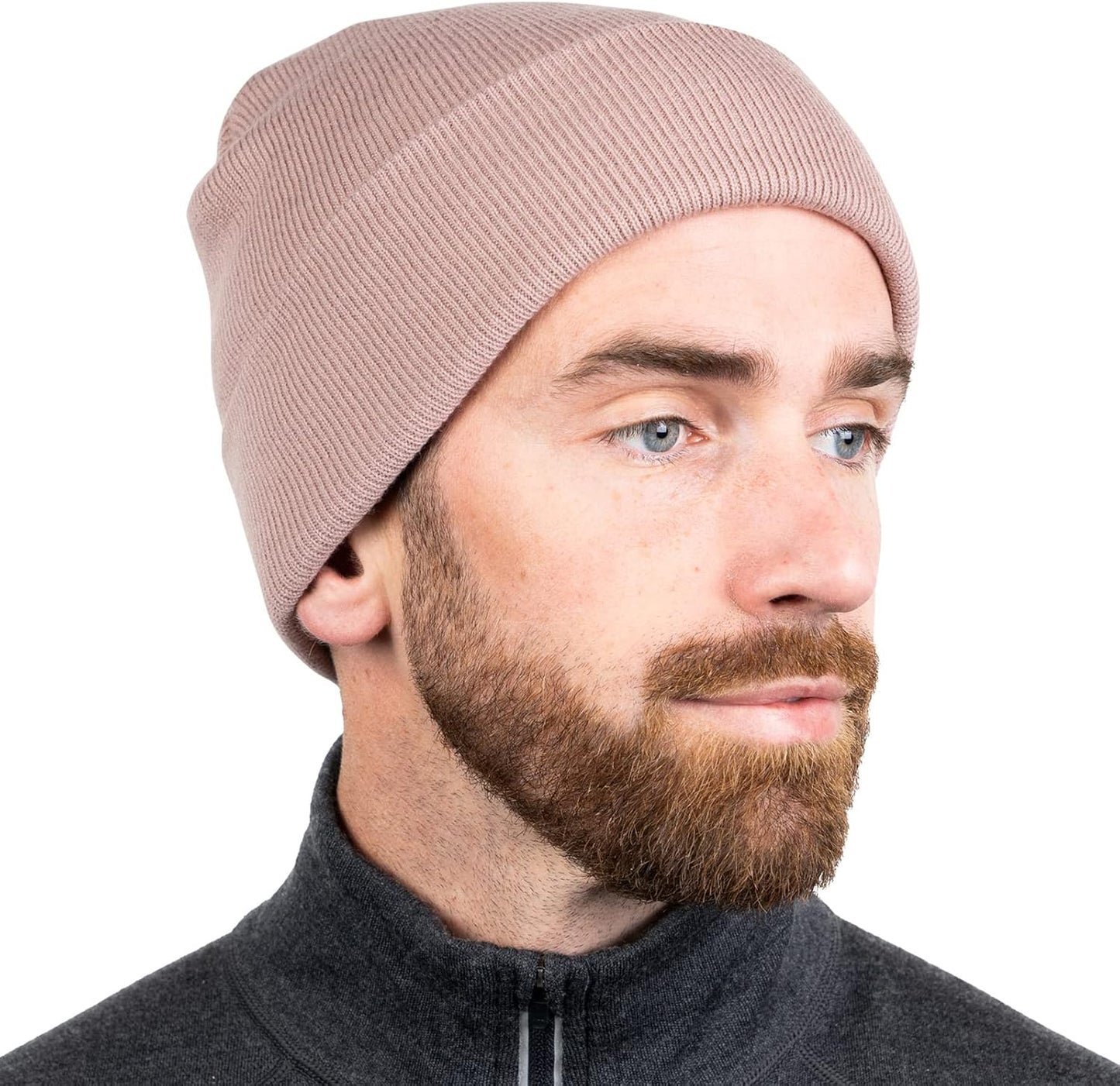 Gorro invierno lana merina punto acanalado unisex