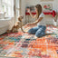 Alfombra plegable antiderrap 8x10ft sala moderna