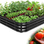 Jardinera elevada galvanizada 6x2x1pie metal exterior negro