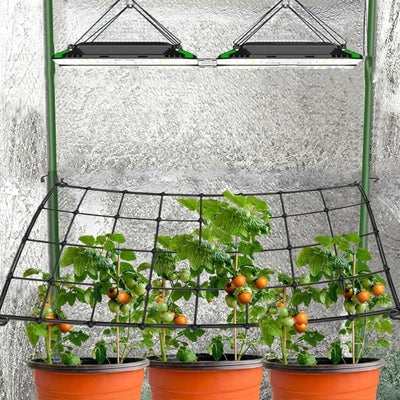 Red enrejado elástico 5x5ft con 4 ganchos para plantas