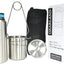 Botella agua acero inox con taza camping tapa evacuación