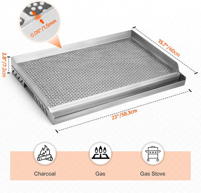 Plancha universal parrilla antiadherente 23x16pulg
