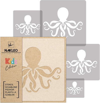 Set 5 plantillas plástico reutilizables 3.5-13.4pulg