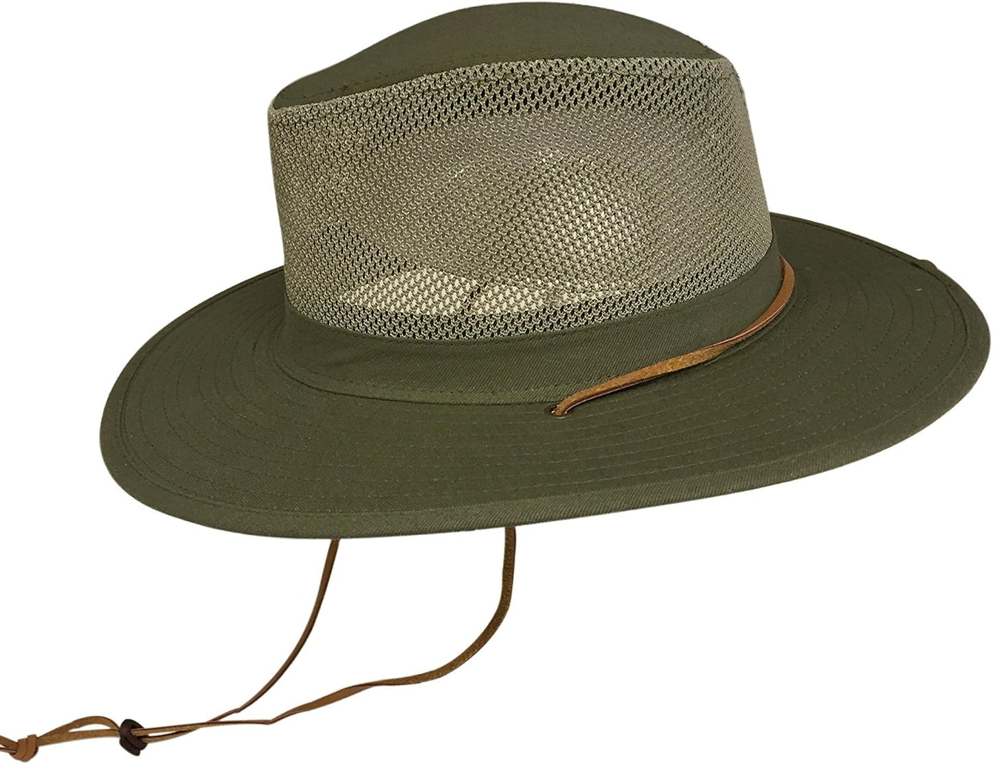 Sombrero pescador unisex corona malla transpirable verde