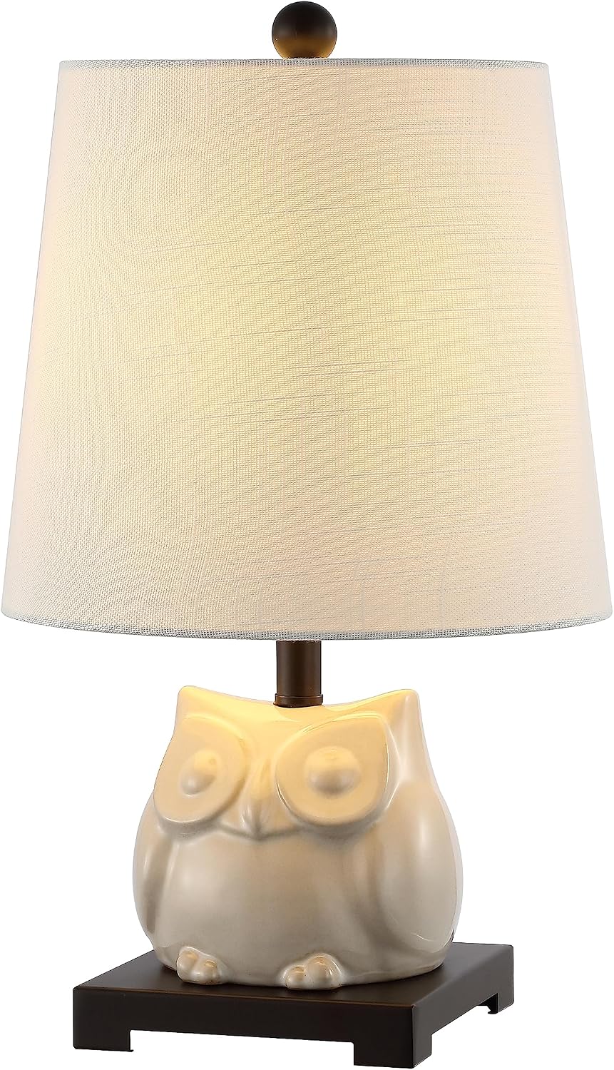 Lámpara mesa LED cerámica estilo cabaña 16pulg