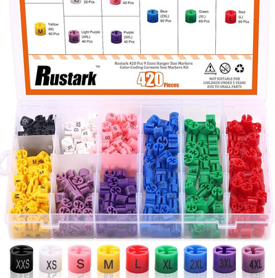 Juego 420 marcadores 9 tamaños XXS-4XL con caja