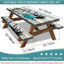Funda mesa picnic con bancos 6ft tela madera elástica 3 pzas
