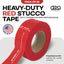 Cinta estuco roja 2pulg x60yardas 24rollos UV resistente