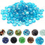 Cuentas vidrio fuego 10lb ½pulg brillo azul Caribe decorativas