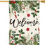 Bandera navidad poinsettia acebo 28x40pulg doble cara exterior