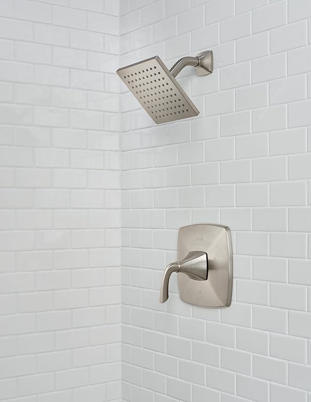 Set cabezal ducha moldura válvula níquel cepillado
